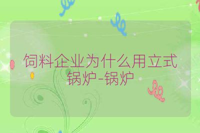 饲料企业为什么用立式锅炉-锅炉