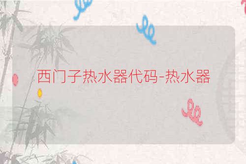 西门子热水器代码-热水器