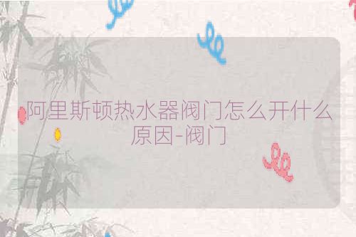 阿里斯顿热水器阀门怎么开什么原因-阀门