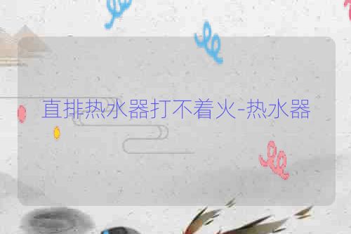 直排热水器打不着火-热水器