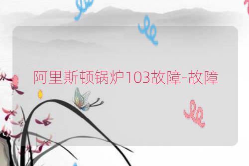 阿里斯顿锅炉103故障-故障