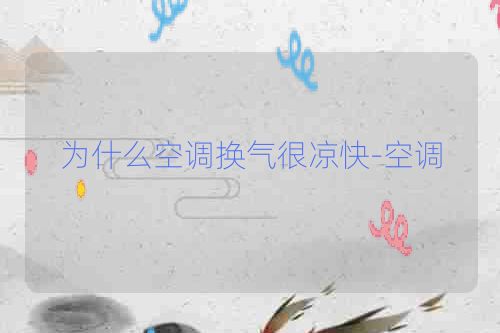 为什么空调换气很凉快-空调