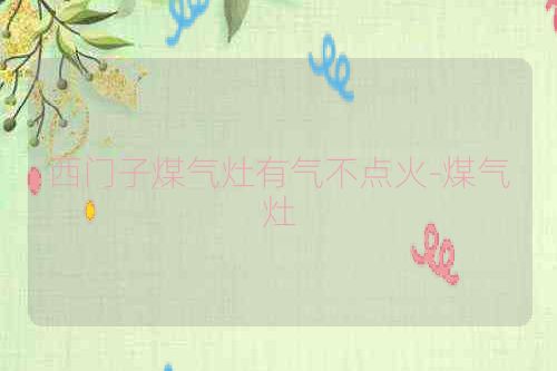 西门子煤气灶有气不点火-煤气灶