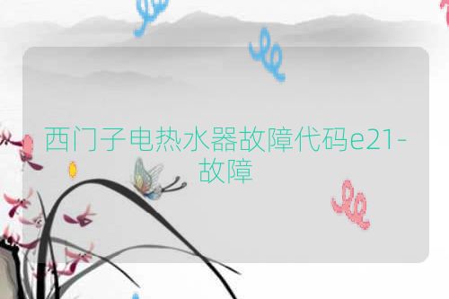西门子电热水器故障代码e21-故障