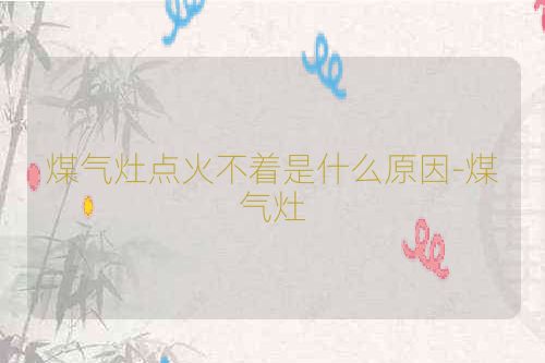 煤气灶点火不着是什么原因-煤气灶