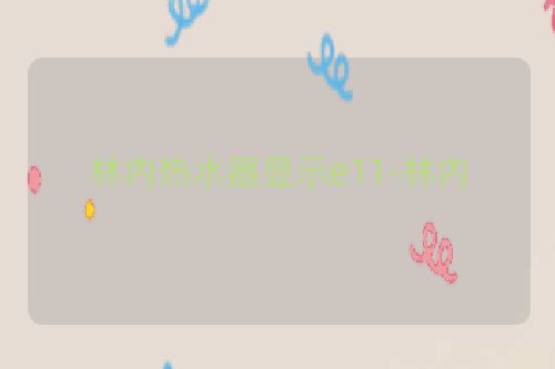 林内热水器显示e11-林内