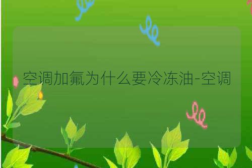 空调加氟为什么要冷冻油-空调