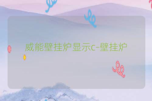 威能壁挂炉显示c-壁挂炉