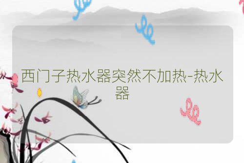 西门子热水器突然不加热-热水器