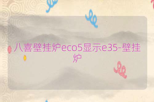 八喜壁挂炉eco5显示e35-壁挂炉