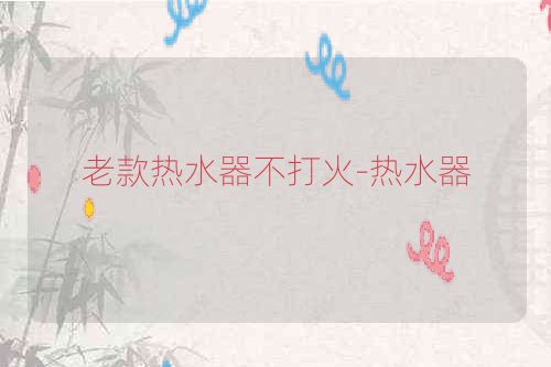 老款热水器不打火-热水器