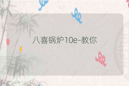 八喜锅炉10e-教你