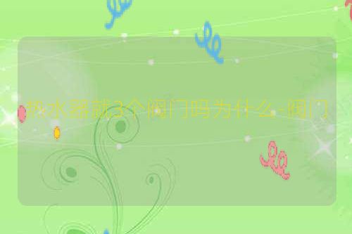 热水器就3个阀门吗为什么-阀门