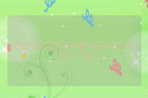 锅炉启动时为何要开启对空排气阀门-阀门