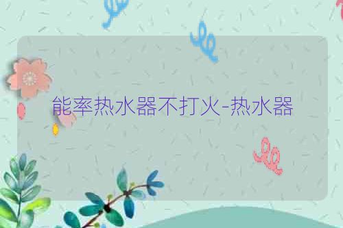 能率热水器不打火-热水器