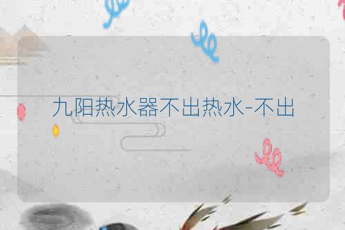 九阳热水器不出热水-不出