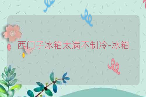 西门子冰箱太满不制冷-冰箱