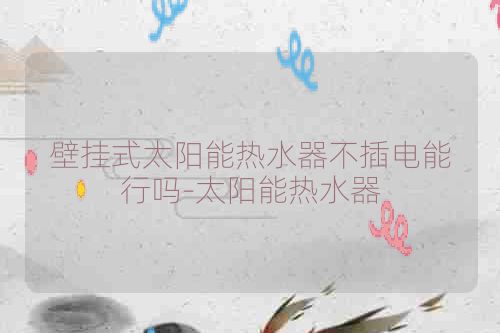 壁挂式太阳能热水器不插电能行吗-太阳能热水器