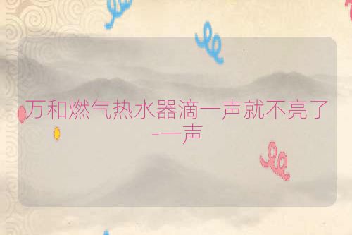 万和燃气热水器滴一声就不亮了-一声