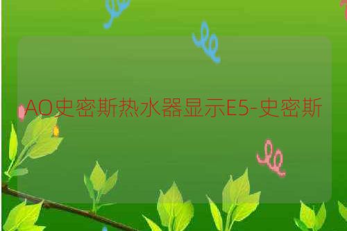 AO史密斯热水器显示E5-史密斯