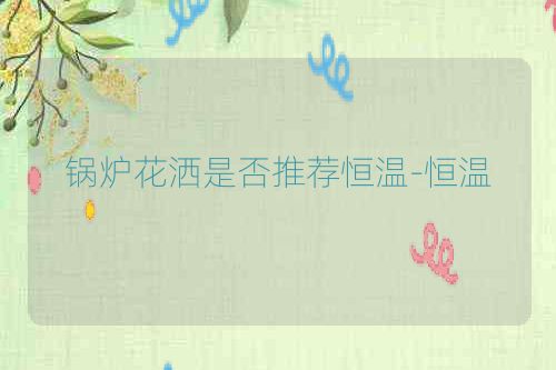 锅炉花洒是否推荐恒温-恒温