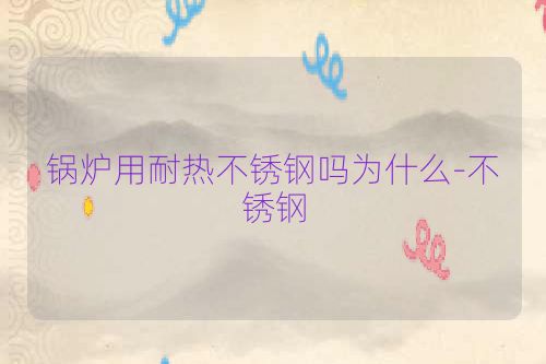 锅炉用耐热不锈钢吗为什么-不锈钢