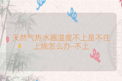 天然气热水器温度不上是不往上烧怎么办-不上