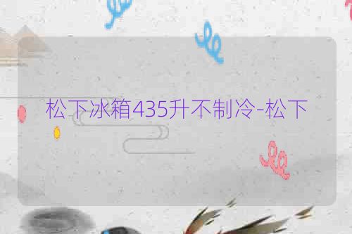 松下冰箱435升不制冷-松下