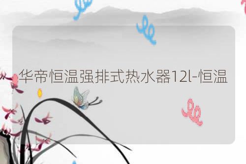 华帝恒温强排式热水器12l-恒温