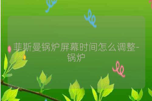 菲斯曼锅炉屏幕时间怎么调整-锅炉