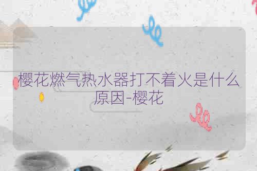 樱花燃气热水器打不着火是什么原因-樱花