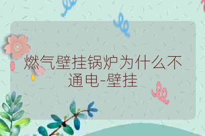 燃气壁挂锅炉为什么不通电-壁挂