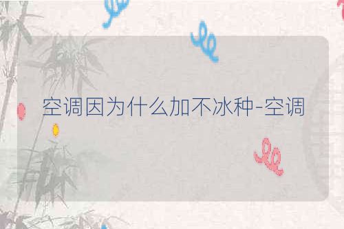 空调因为什么加不冰种-空调
