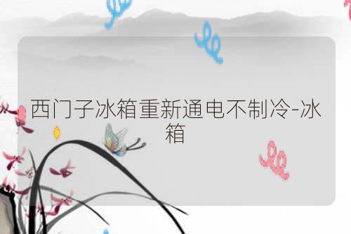 西门子冰箱重新通电不制冷-冰箱
