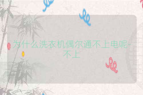 为什么洗衣机偶尔通不上电呢-不上