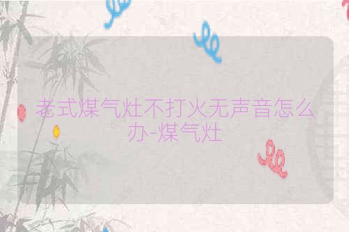老式煤气灶不打火无声音怎么办-煤气灶