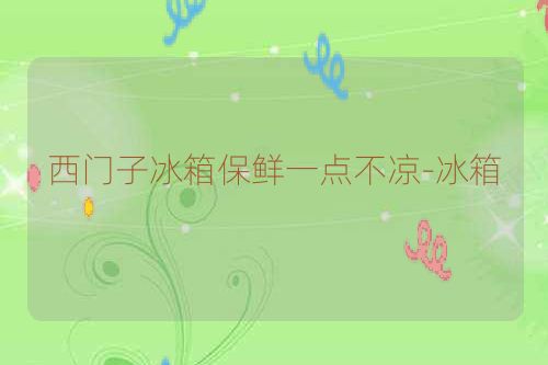 西门子冰箱保鲜一点不凉-冰箱
