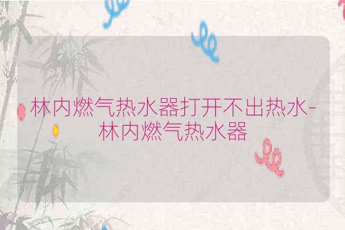 林内燃气热水器打开不出热水-林内燃气热水器