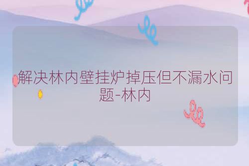 解决林内壁挂炉掉压但不漏水问题-林内