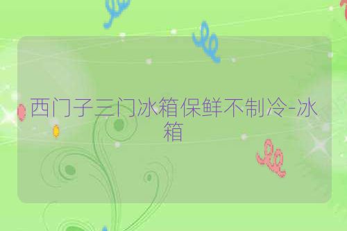 西门子三门冰箱保鲜不制冷-冰箱