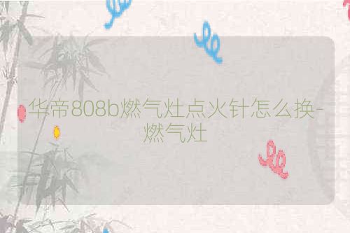 华帝808b燃气灶点火针怎么换-燃气灶