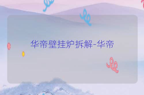 华帝壁挂炉拆解-华帝