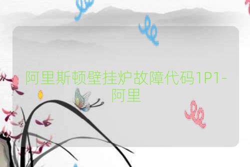 阿里斯顿壁挂炉故障代码1P1-阿里