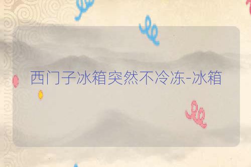 西门子冰箱突然不冷冻-冰箱