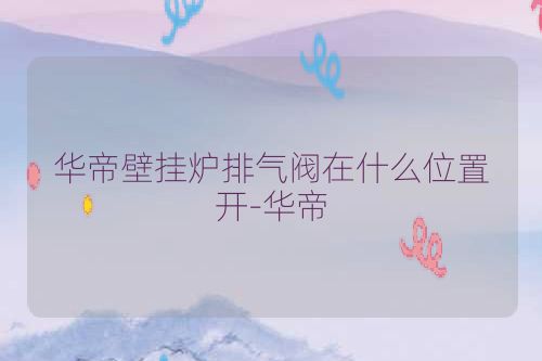 华帝壁挂炉排气阀在什么位置开-华帝