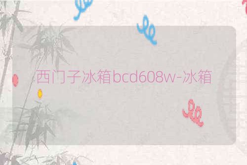 西门子冰箱bcd608w-冰箱
