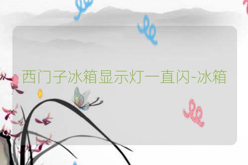 西门子冰箱显示灯一直闪-冰箱