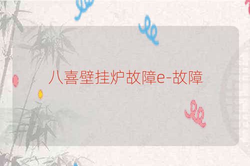 八喜壁挂炉故障e-故障