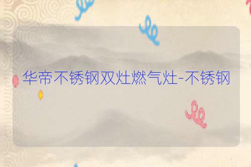 华帝不锈钢双灶燃气灶-不锈钢