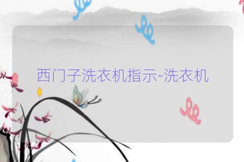西门子洗衣机指示-洗衣机